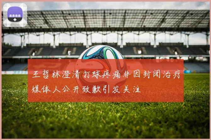 王哲林澄清打球疼痛非因封闭治疗媒体人公开致歉引发关注
